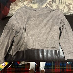 Agnes & Dora Heather Gray Crew Neck Sweater